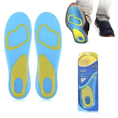 Picture of Silicone Insoles Gel Orthopedic Foot Care For feet Shoes Sole Sport Insoles Shock Absorption Pads Arch Orthotic Pad Insole (,EU:41-42)