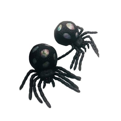 Picture of Spider Mesh Squishy Stress Squeeze Balls for Kids Stocking Stuffers 1pcs (Black)