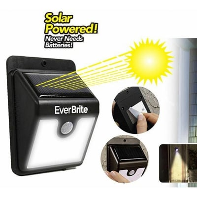 Picture of Solar Day Night Motion Sensor Outdoor Garden Security Wall Light (Black)
