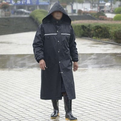 Picture of Long Raincoat With Cap Professional Adult Outdoor Travel Rainwear For men women (,CN:85A)