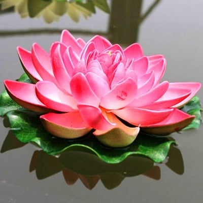 Picture of Colorful Floating Flower Fish Tank Decor Water Lily Artificial Lotus (200 gm)
