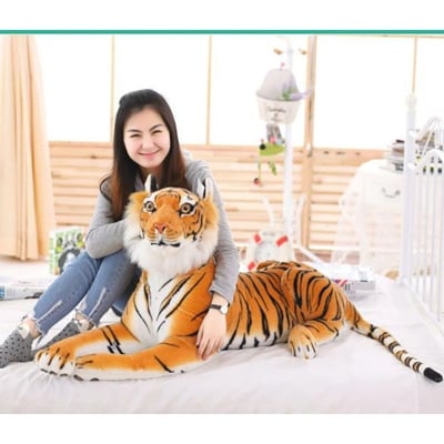 Picture of Giant Emulational Tiger Toys Plush Stuffed Soft Likelife Animal Adult Large Doll Gifts 