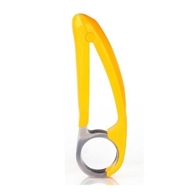Picture of Steel Banana Slicer Fruit Cutter Cucumber Slicer Chopper Hotdog Cutter Slicer (Yellow)