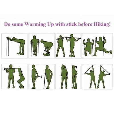 Picture of Trekking Poles Anti-Shock Hiking Walking Stick Adjustable multicolor (Multicolor)