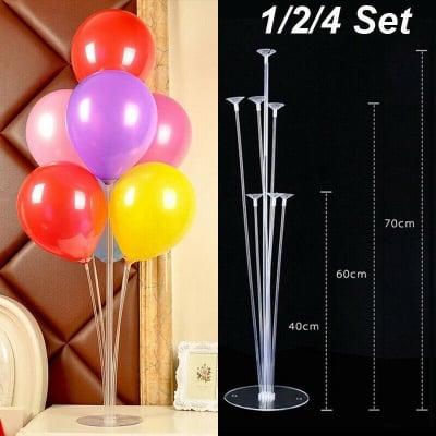 Picture of Balloons Column Stand Plastic Balloon Support Party Decor (CLEAR)