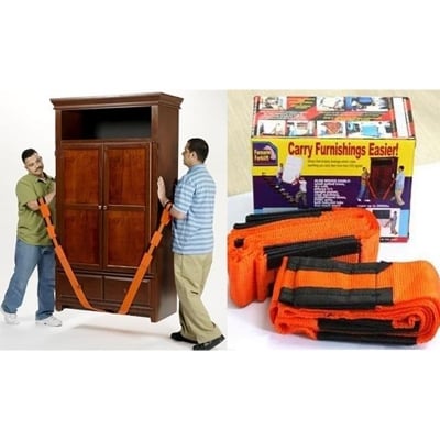Picture of Heavy Moving Straps Lifting furniture move belt rope Home Utility (Orange)