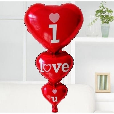 Picture of 3 Tier Love Foil Balloon Party Decoration Engagement Anniversary Weddings Valentine Balloons 