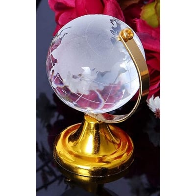 Picture of Crystal Globe Feng shui for success victory Table/Desk Decor (CLEAR)