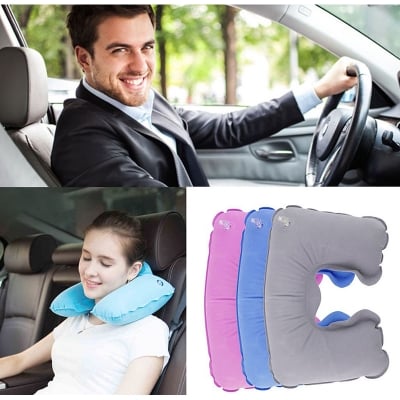 Picture of Inflatable Pillow Air Cushion Neck Rest Flight Travel - Neck Pillow 