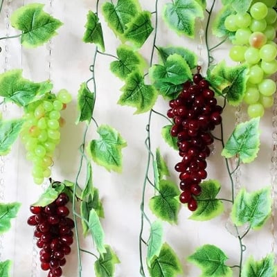 Picture of Artificial Fruits Grape Bunch Home Decoration Shooting Prop Fake Fruit DIY Artificial Plants (Light green)
