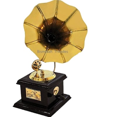 Picture of Vintage Dummy Gramophone Handmade Only For Home Office Decor (Gold)