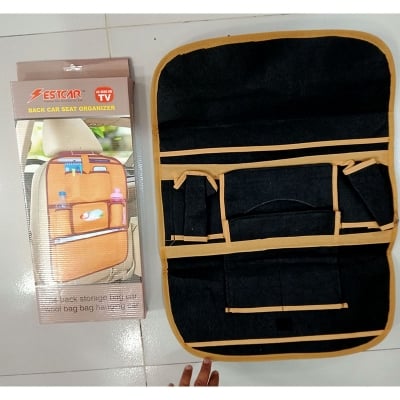 Picture of Car back seat organizer Cup Holder Horizontal Rack Tissue Box, Drawer Box, Umbrella Bag 1pcs (Black)