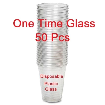 Picture of One Time Plastic Glass 250 ml (Pack of 50) (CLEAR)