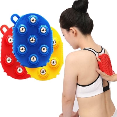 Picture of Steel Ball Massage Roller 360 Degree Twist 7 Pcs Ball Slimming Body Massager Brush Bath Washing Brushes Beauty Body Care (Multicolor)