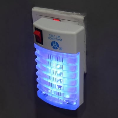 Picture of LED Night Light Mosquito Insect Repellent Mosquito Flies House Fly Killer Night Lamp Home Safe (1 Pcs Light blue)
