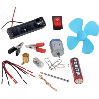 Picture of DIY Science Kit for Students, Electric Circuit Kit with Motor Fan Toy or for Project Work |Random Color| (Multicolor)