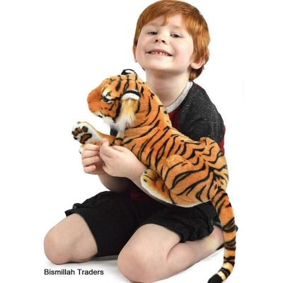 Picture of Tiger Stuffed Animal Toy Tiger Plush Soft Toys Stuffed Animals Doll for Baby (Light yellow)