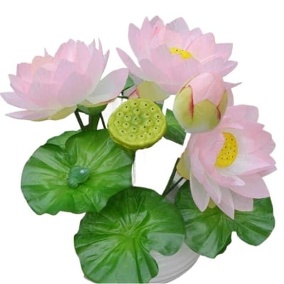 Picture of Artificial lotus flower and pot simulation wedding party home decorative flowers (Multicolor)