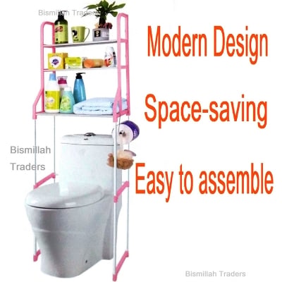 Picture of Bathroom Storage Shelf Space saver Over Toilet Shelf Organizer (Multicolor)