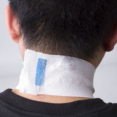 Picture of Neck Ruffles Paper Towel For makeup beauty clean face Barbers (White)