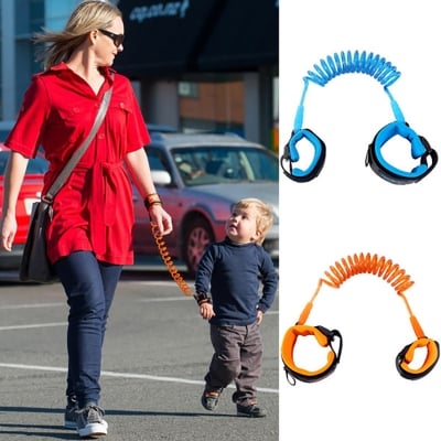 Picture of Baby Harness Anti Lost Wrist Link Kids Outdoor Walking Hand Belt Band Child Wristband Toddler Leash Safety Harness Rope 1Ps (Color as per stock) (Multicolor)