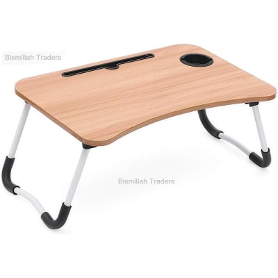 Picture of Foldable Bed Desk Study Writing Wooden Table Drawing Desk Tray In Bed For Lazy Mornings - Laptop Table - Laptop Table (Multicolor)