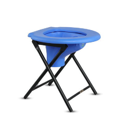 Picture of Folding Commode Chair stool Portable folding Long Lasting (Light blue)