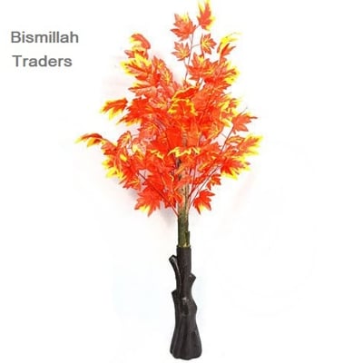 Picture of Orange Artificial Maple Plant 60 Inch Height 