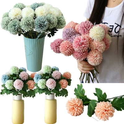 Picture of Lifelike Wedding Gift Vivid Artificial Flower 5 pcs Long Lasting - Home Decoration (Multicolor)