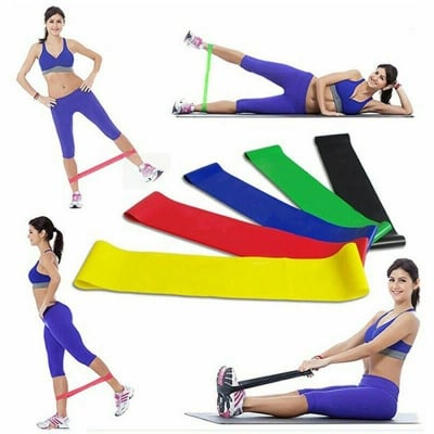 Picture of 5 Pcs Yoga Resistance Exercise Workout Strength Auxiliary Trainer Belt (Multicolor)