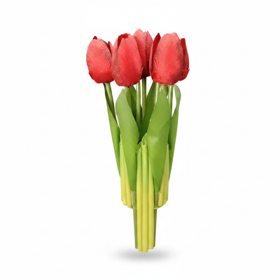 Picture of Tulip Artificial Flowers Silk Tulip display flowers plants Wedding Home office Decorations 