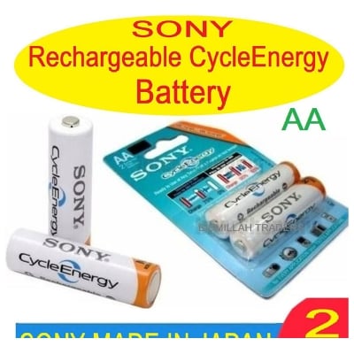 Picture of Sony AA CycleEnergy Rechargeable Battery 4600mAh High-Capacity for Cameras and Electronics 