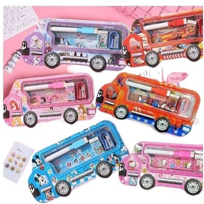 Picture of Cars Pencil Box With Stationary - Pencil Bag (Multicolor)