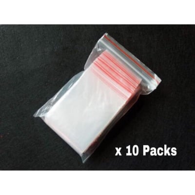 Picture of Pack of 10 - 2”x 3” Zip Lock Plastic Packet (Neutral)