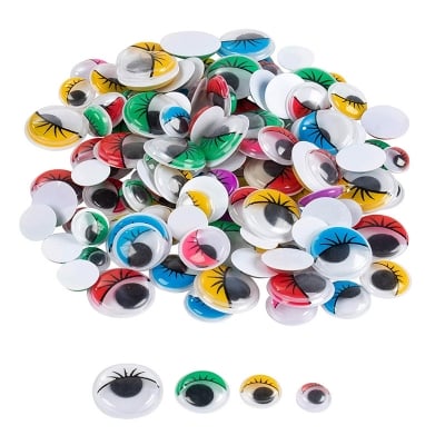 Picture of Mixed Colour Google Eyes 8mm 20pcs (Multi)