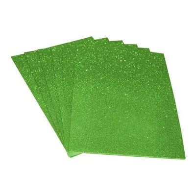 Picture of Craft Foam SELF ADHESIVE Glitter Foam Sheets A4 Pack of 10 Assorted (Red)