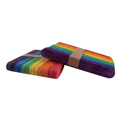 Picture of Colored Wooden Jumbo pop-sticks - 2 packs (Multicolor)