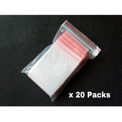 Picture of 1.5”x 2”  Zip Lock Plastic Packet - 20 packs (Neutral)