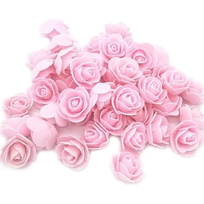 Picture of Pink PE Foam Rose Head 40 Pc Artificial Flower (Pink)