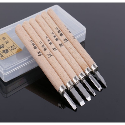 Picture of 6 PCS Wood Carving Chisels Tool Woodworking Engraving Set Nicking Cutter DIY Wood Carving Hobby Craft Woodcut Tool/Chisels 135mm (Multicolor)
