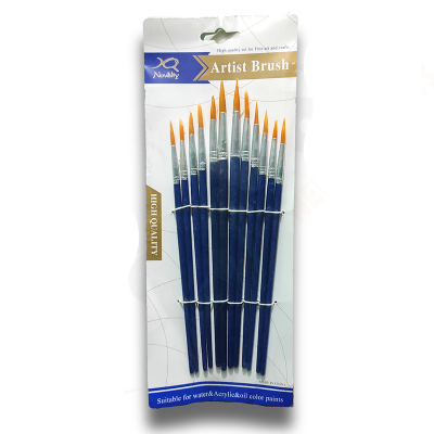 Picture of Novelty Paint Brush Set, 12 Piece Nylon Hair Artist Brushes, Paint Brush Suits Watercolor, Acrylics and Oil Painting, Blue color (Multicolor)