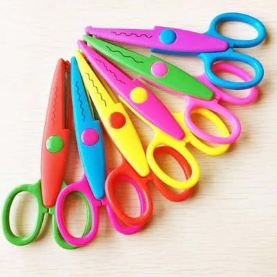 Picture of 6 pcs Craft Stainless Steel Scissor (Multicolor)
