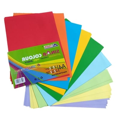 Picture of Color Paper A4 For Art & Craft design - 50 Sheets. 10 Color. 80Gsm, 210*297mm (Multicolor)
