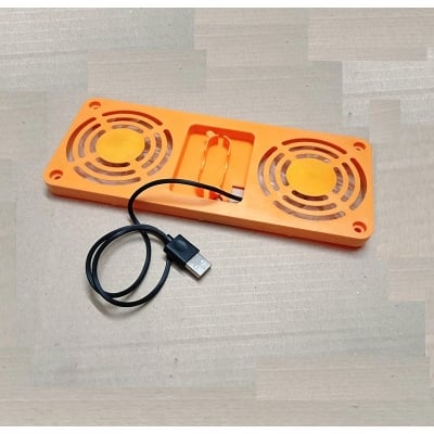 Picture of USB Cooling Fan dual Cooler portable soundless usb fan (Multicolor)