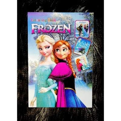 Picture of Click to see full view Princess Colouring Book for Kids, Jumbo Book with White Glossy Paper, Coloring Notebook, Colouring Book for Kids, (Frozen Princess) (Multicolor)