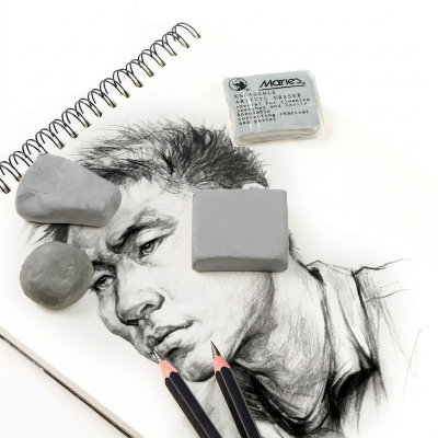Picture of Kneaded Art Eraser /Rubber Pencil/Charcoal/Pastel Eraser for Art Drawing Artist (Dark Ash)