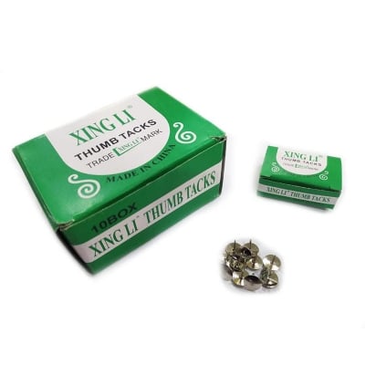 Picture of Steel Thumb Tacks / Board pin / Push pin - Xing li (10 box) (Silver)