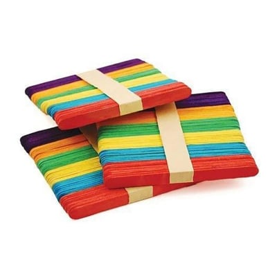 Picture of 100 Pcs Colored Wooden pop-sticks 