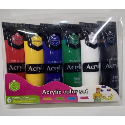 Picture of Keep Smiling 6 Colors 30ml Professional Acrylic Paint Set (Multicolor)