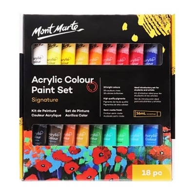 Picture of Mont Marte Acrylic Color Paint Set-36ml-18 Shades (Multicolor)